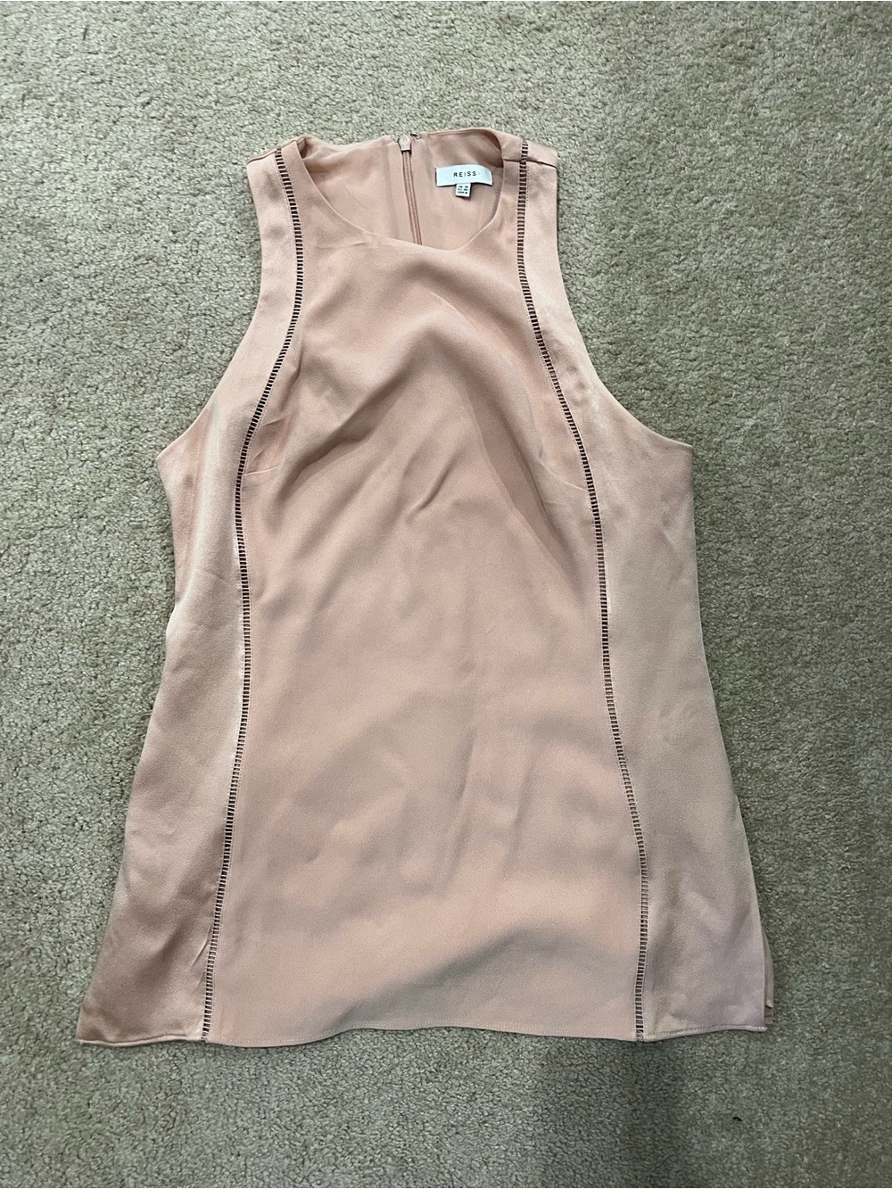 Reiss Dusty Pink Sleeveless Shell Top